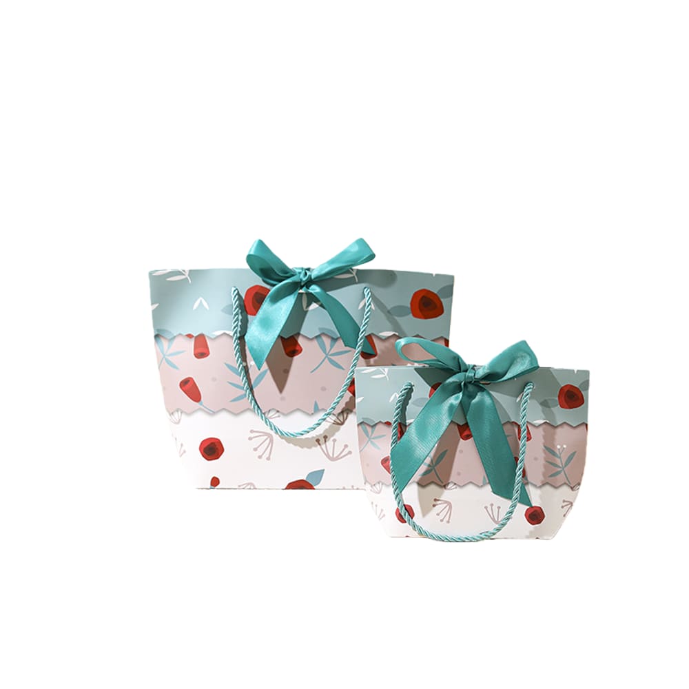 Bolsa de presente de Ano Novo Chinês com alça de cartolina para festa, 10 unidades