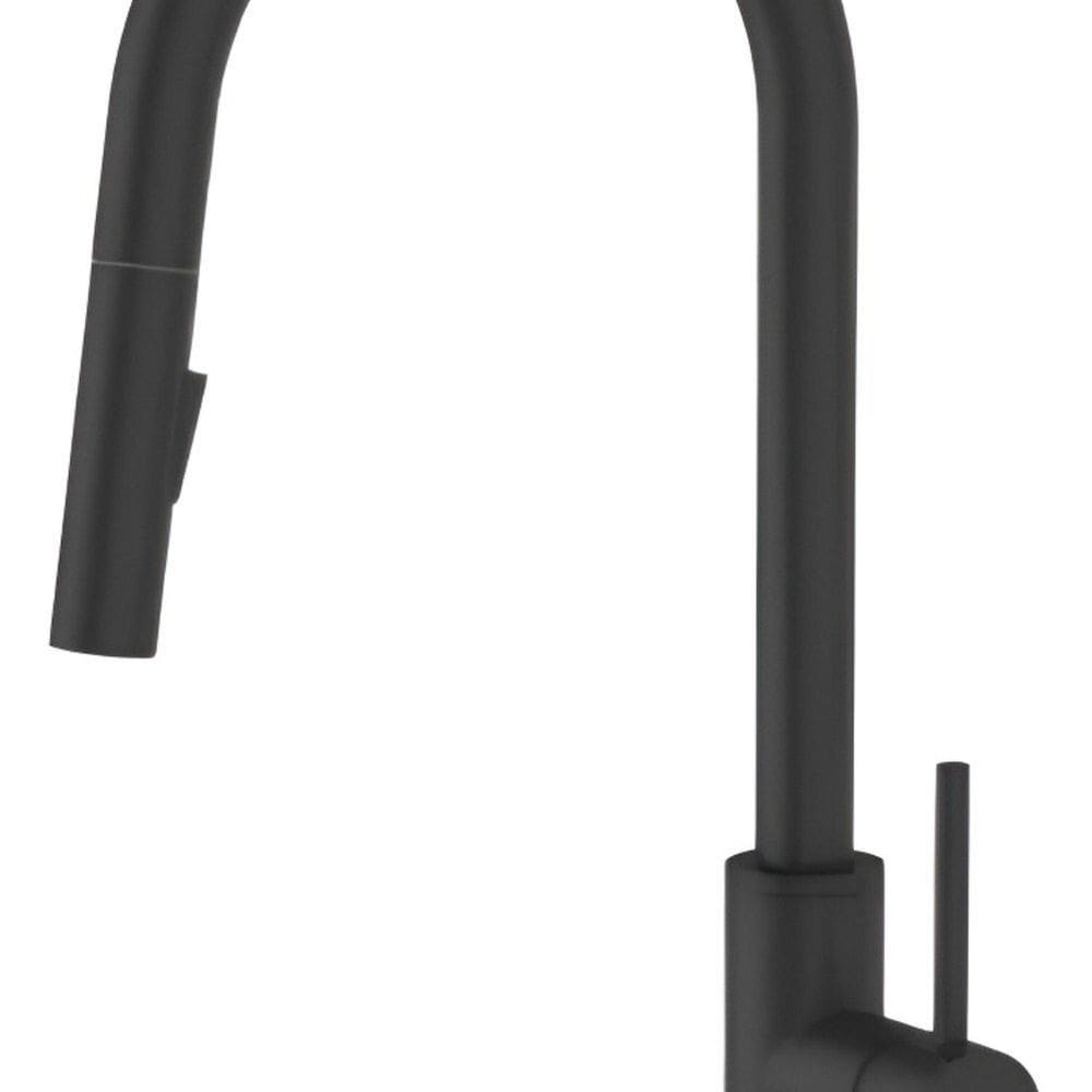 Misturador Monocomando para Cozinha de Mesa com Bica Móvel Arejador e Extensível Dublin Jiwi Preto