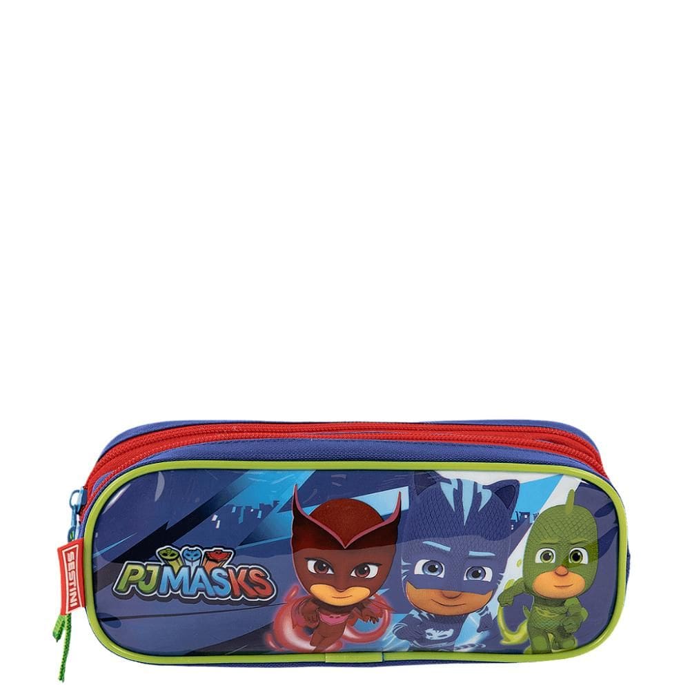 Estojo Escolar Sestini 2 Compartimentos PJ Masks Colorido