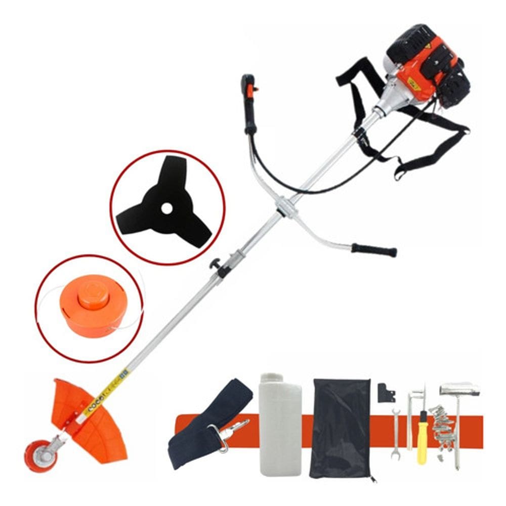 Roçadeira a Gasolina e Aparador de Grama Completo 52cc Forte e Durável