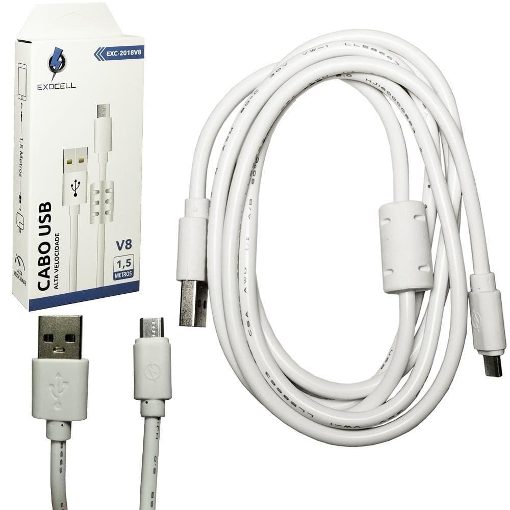 Cabo Usb Exocell 1,5 Metros Exc-2018V8