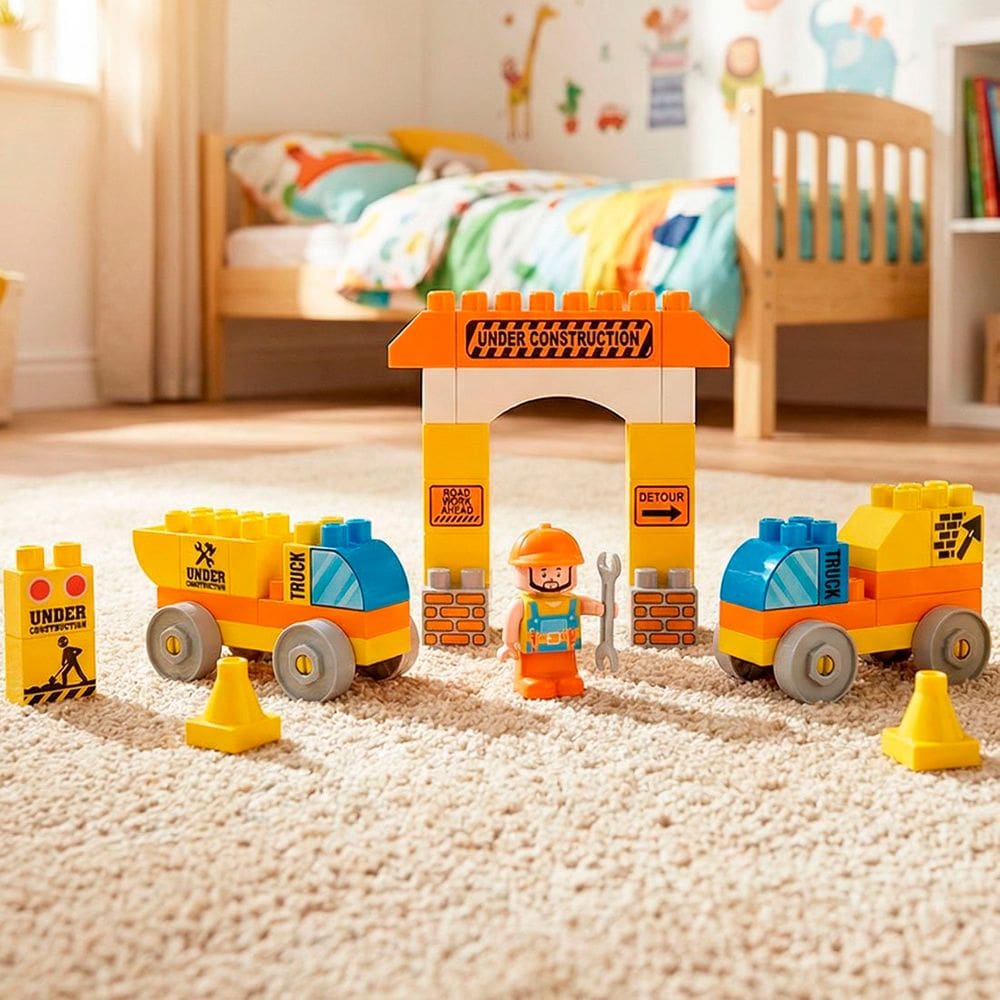 Brinquedo Blocos De Montar Construtor Urbano Educativo 40pçs