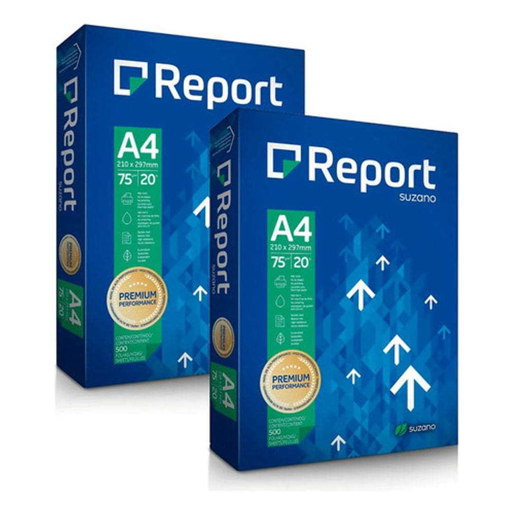 Papel Sulfite A4 Report Pacote 1000 Folhas Branca Cor Branco