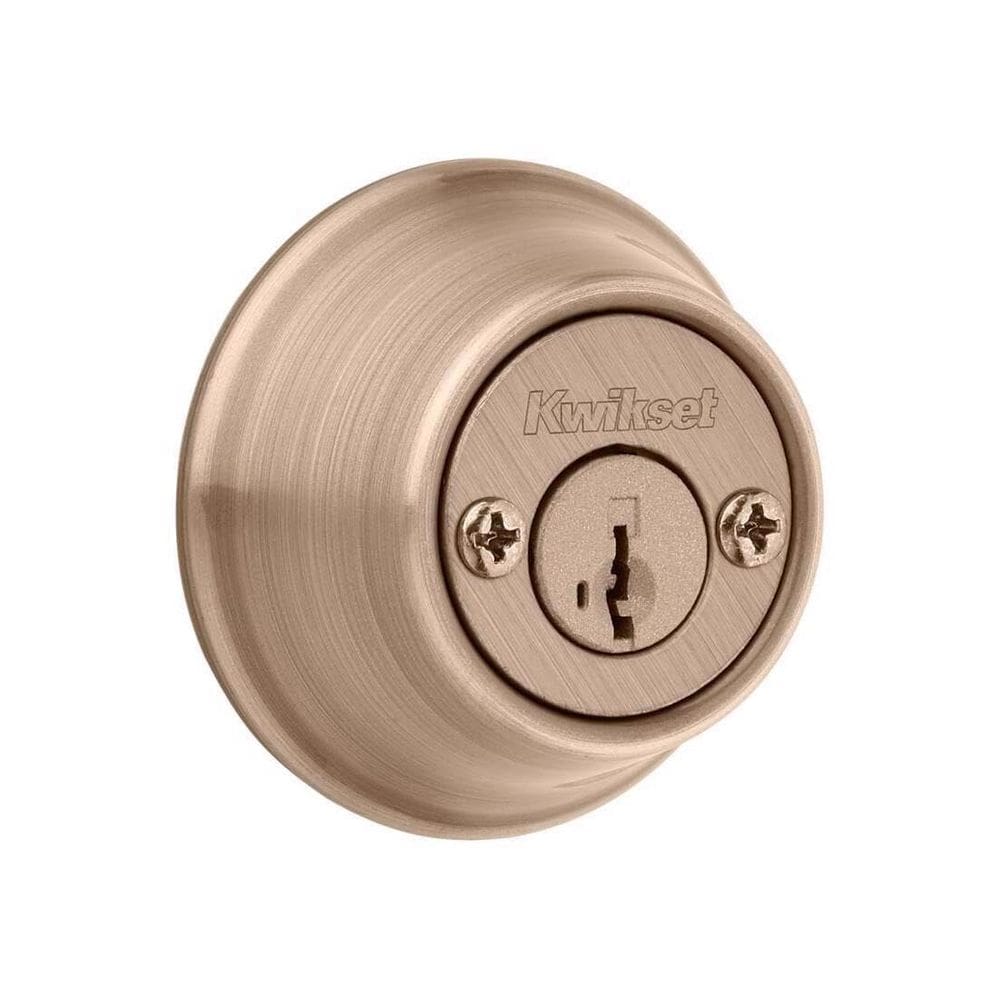 Deadbolt Kwikset SmartKey Security, latão, metal antigo