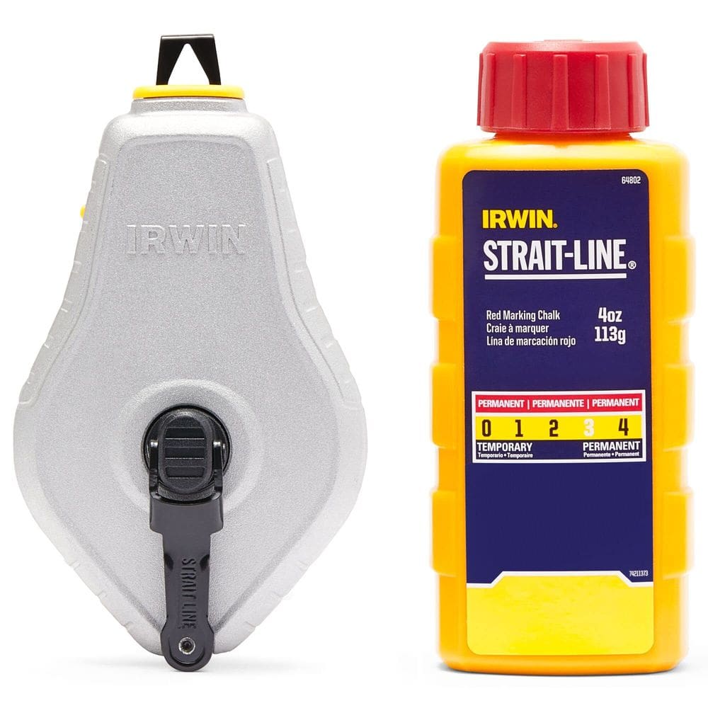 Bobina clássica Chalk Line IRWIN STRAIT-LINE 30m vermelha