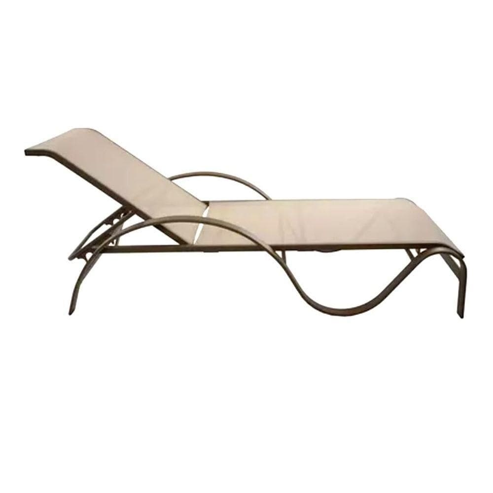 Espreguiçadeira Califórnia Alumínio Sling De Hotel Piscina