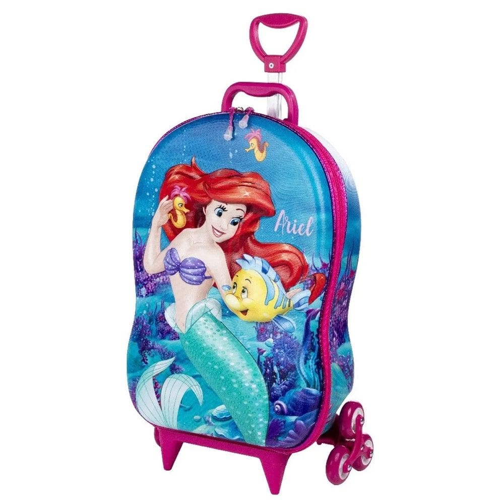 Mochila com Rodinha 3D - Pequena Sereia - Diplomata