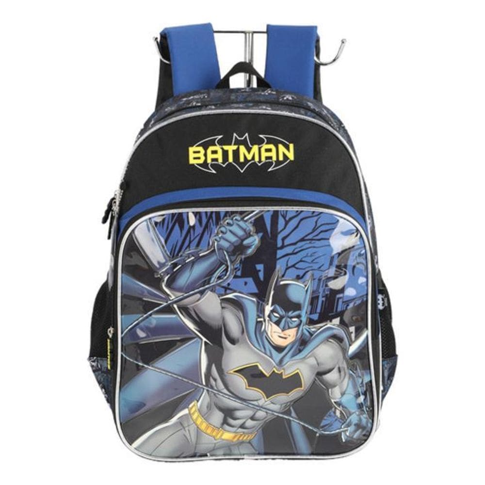 Mochila De Costas Infantil  Batman Com Chaveiro