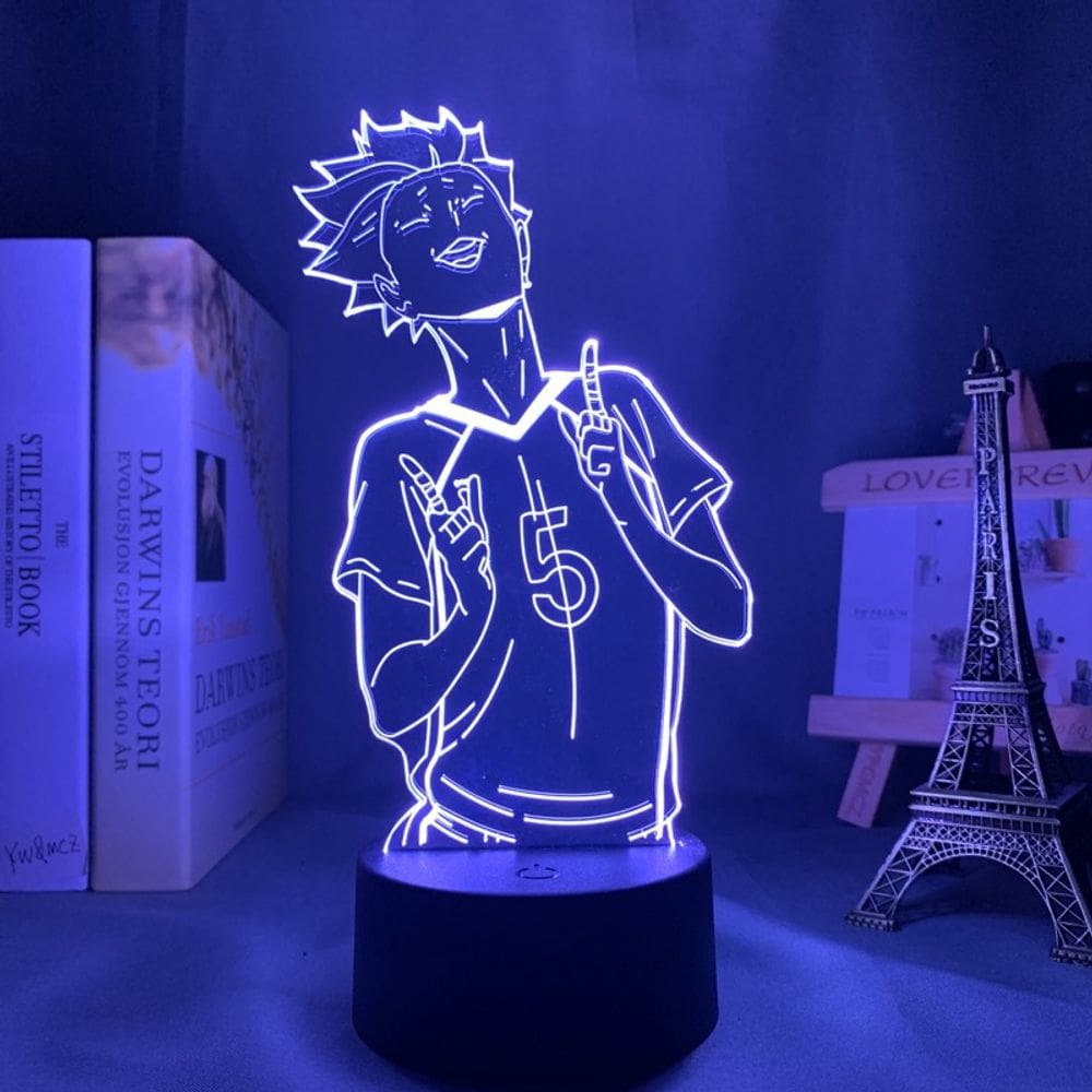 Luz noturna 3D Haikyuus Acrílico USB Luz variável colorida