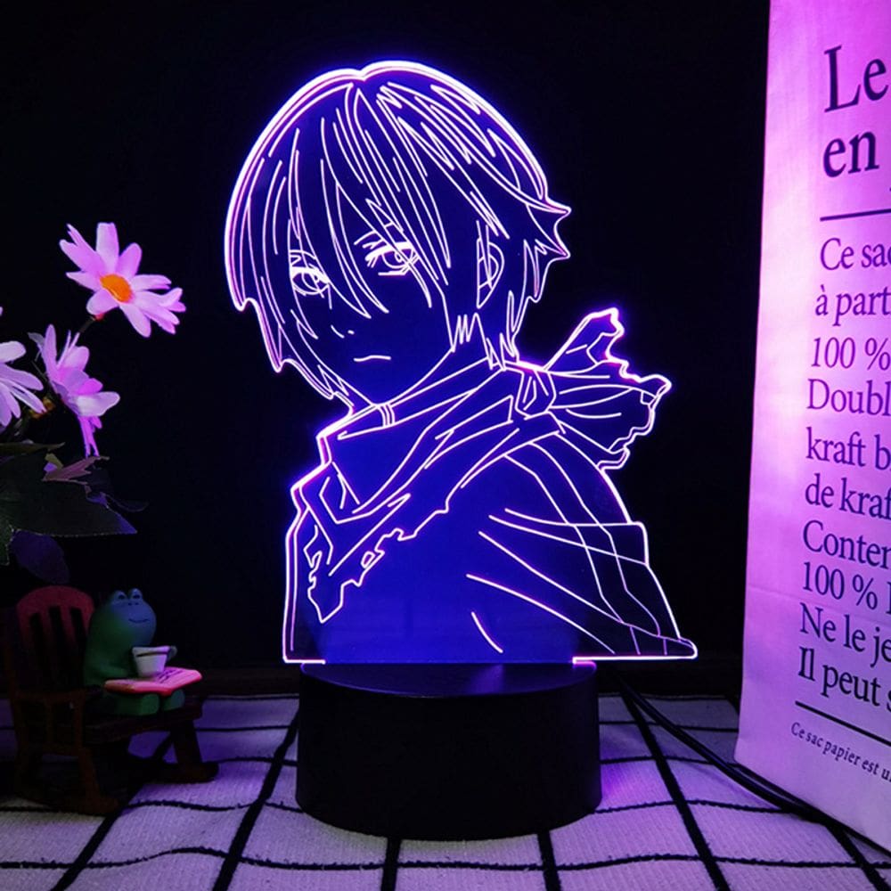 Luz noturna 3D Noragami Yato Model Comic Cabeceira Colorida