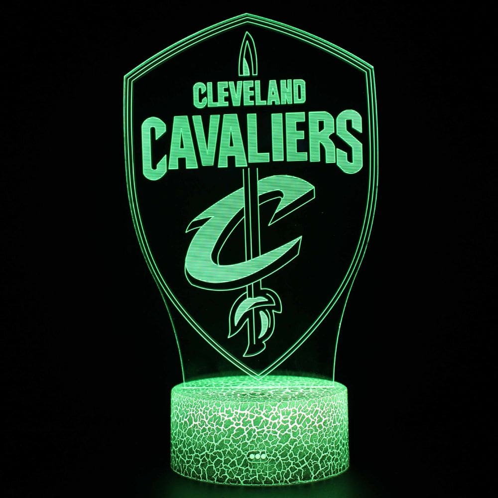 Clube de basquete 3D Night Light com base em acrílico e ABS