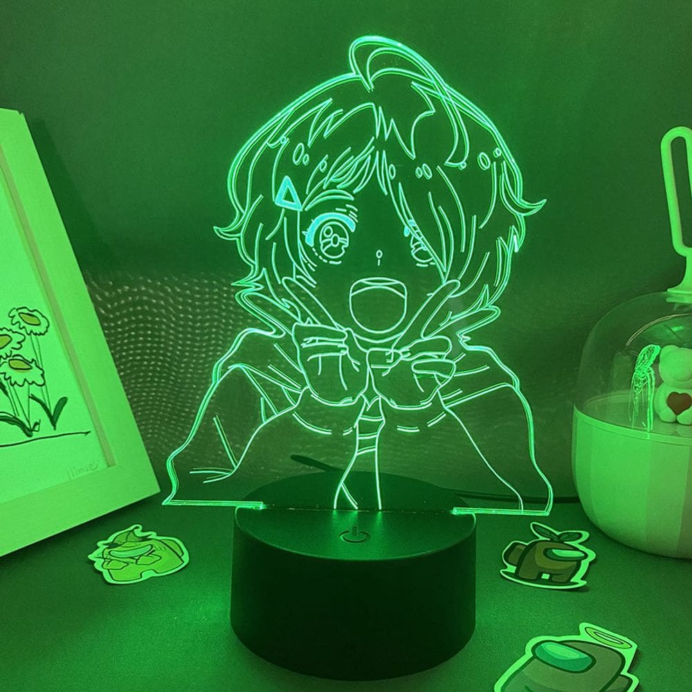 Protagonista do mangá de TV com luz noturna em acrílico 3D Odd Egg Story