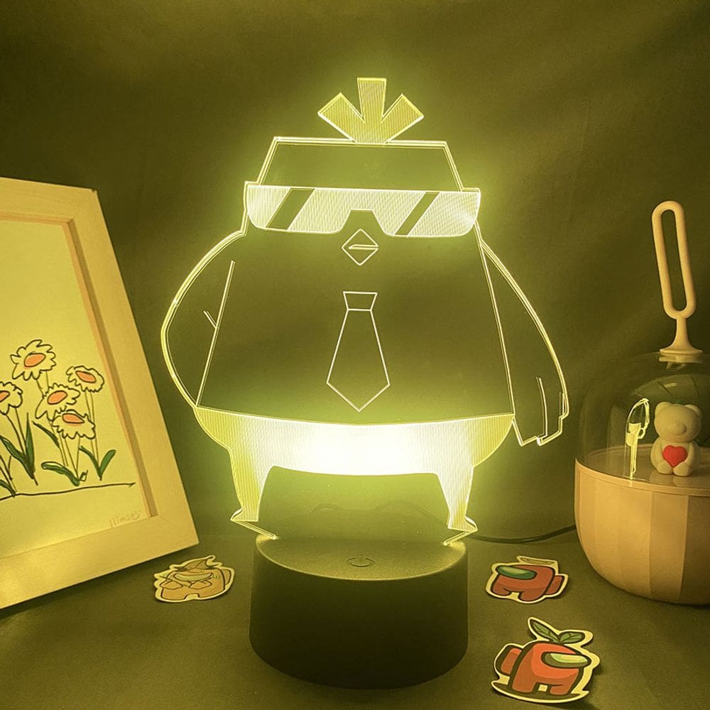 Tesoura de anime acrílico 3D Night Light Seven Crack Re