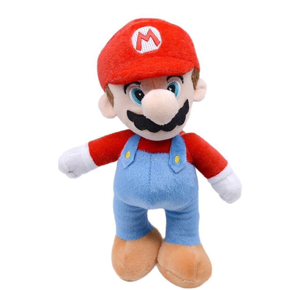 Brinquedo de boneca de pelúcia vermelho Mario 25 cm Soft Luigi & Mario para crianças