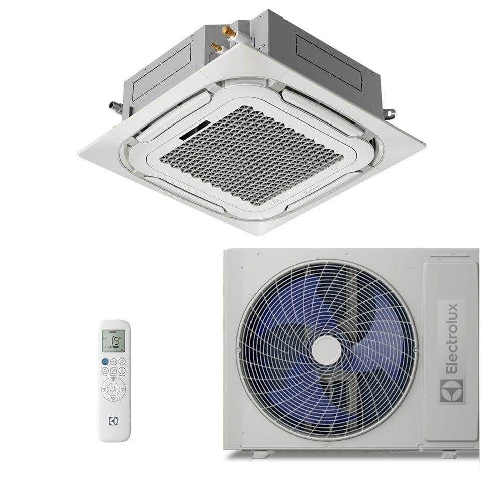 Ar-Condicionado Split Inverter Cassete 48000 BTUs Electrolux Twin 8 Vias Só Frio KI48F/KE48F 220V