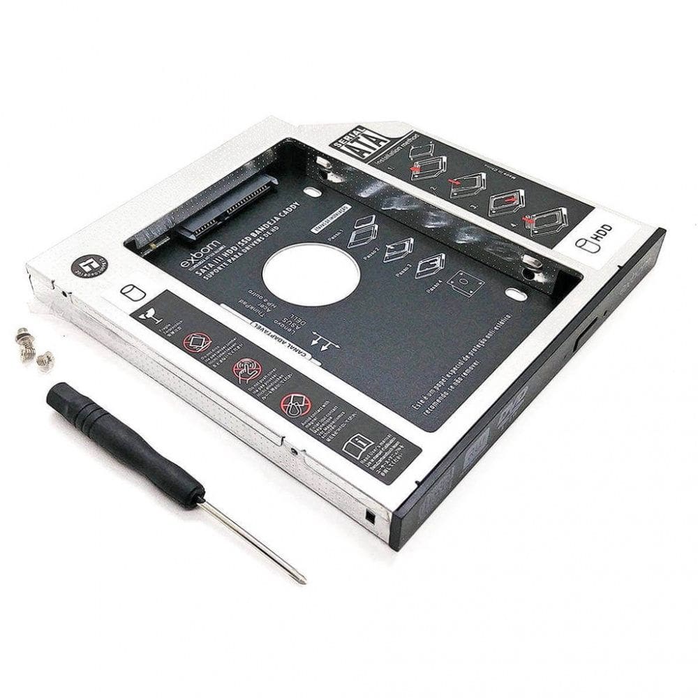 Adaptador Caddy HD SSD 2,5 SATA Slim 12,7mm HDCA-S127 Exbom