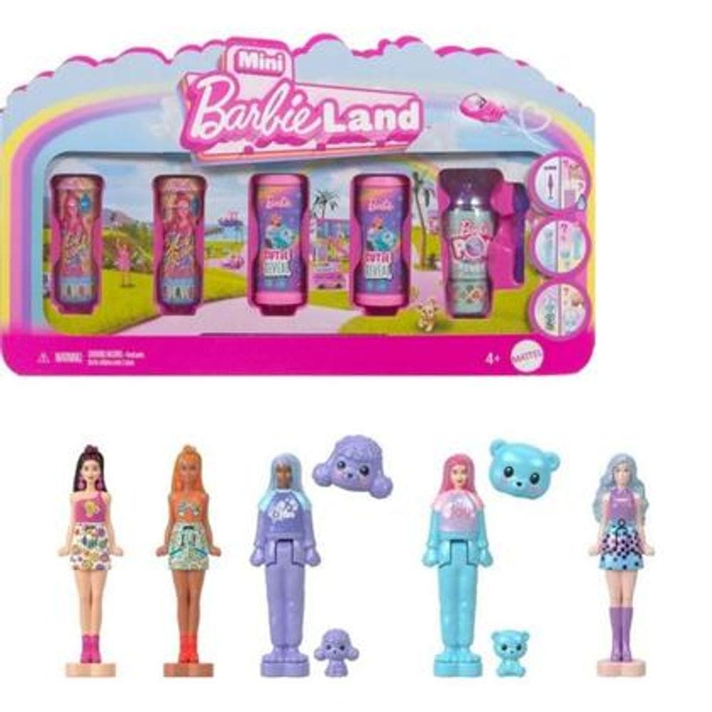 Mini Boneca Barbie 3Cm Pack Color Reveal Barbieland Com 5 - Mattel JGL29