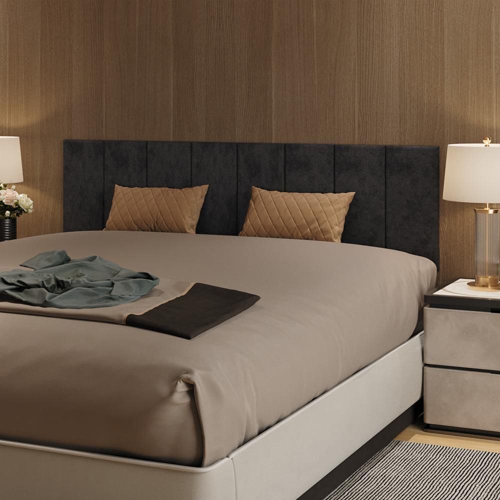 Cabeceira Modular Estofada Adesiva Autocolante Queen 160cm