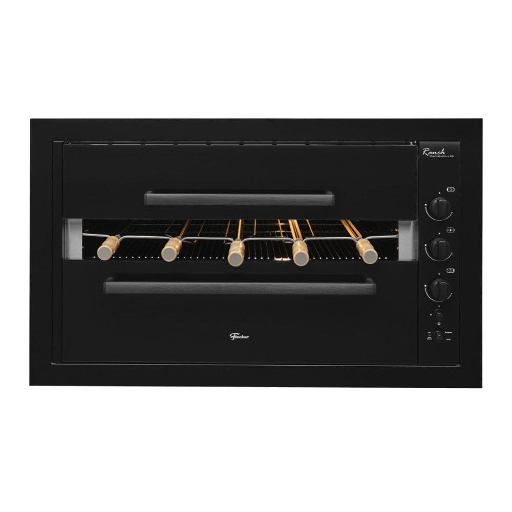 Churrasqueira a Gas de Embutir Fischer 5 Espetos Ranch