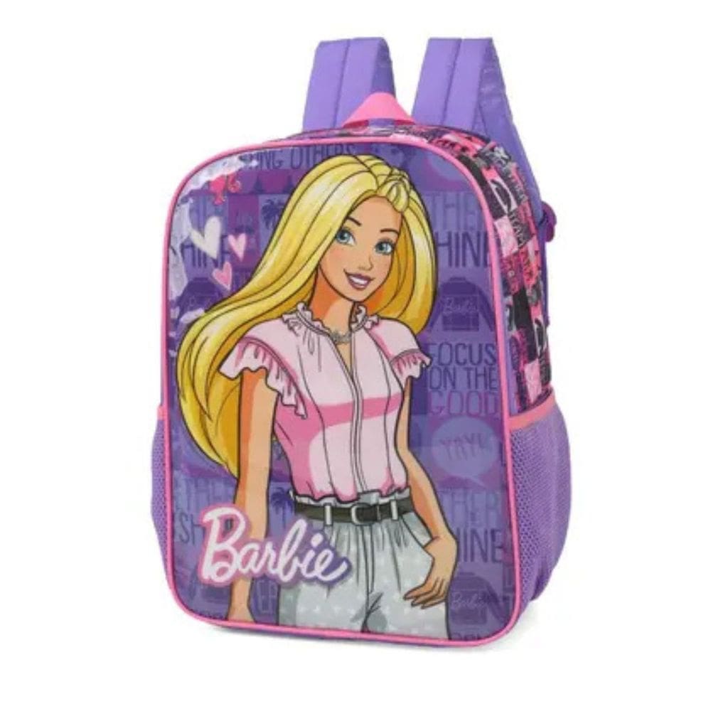 Mochila Infantil de Costas para Meninas Barbie Girl Reforçada Resistente - Barbie Girl - Luxcel