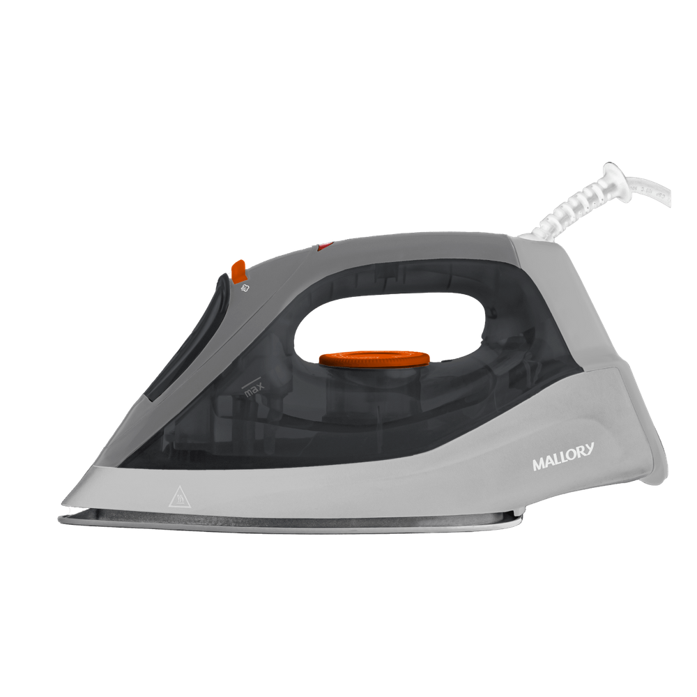 Ferro Mallory Jupiter Maxx 2 em 1: A Seco ou a Vapor - Base Antiaderente, Salva Botões, Seletor de Temperatura, Cabo 360º e Reservatório de 260ml