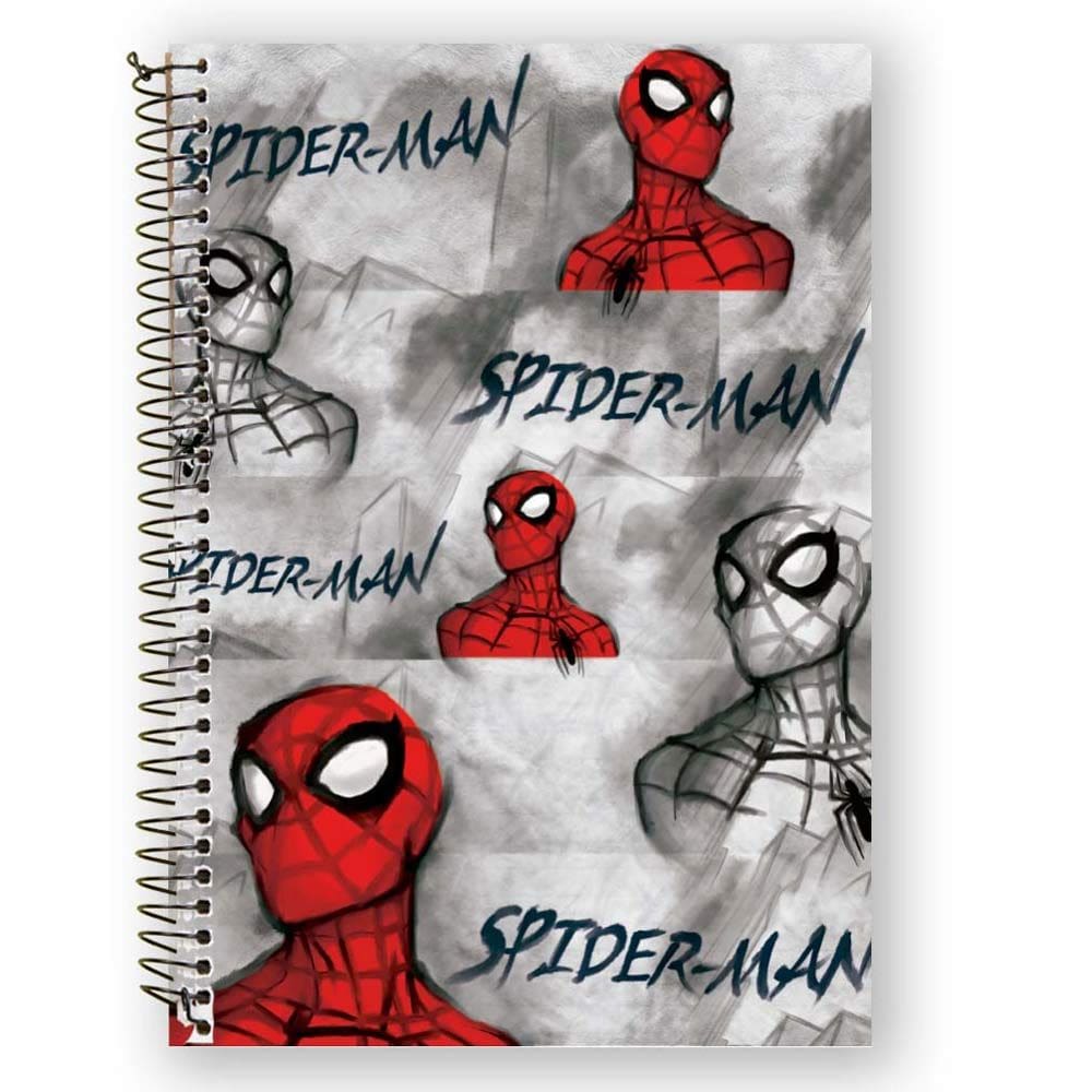 Caderno Universitário 10M Masculino Spider Man 707190365 - Culturama