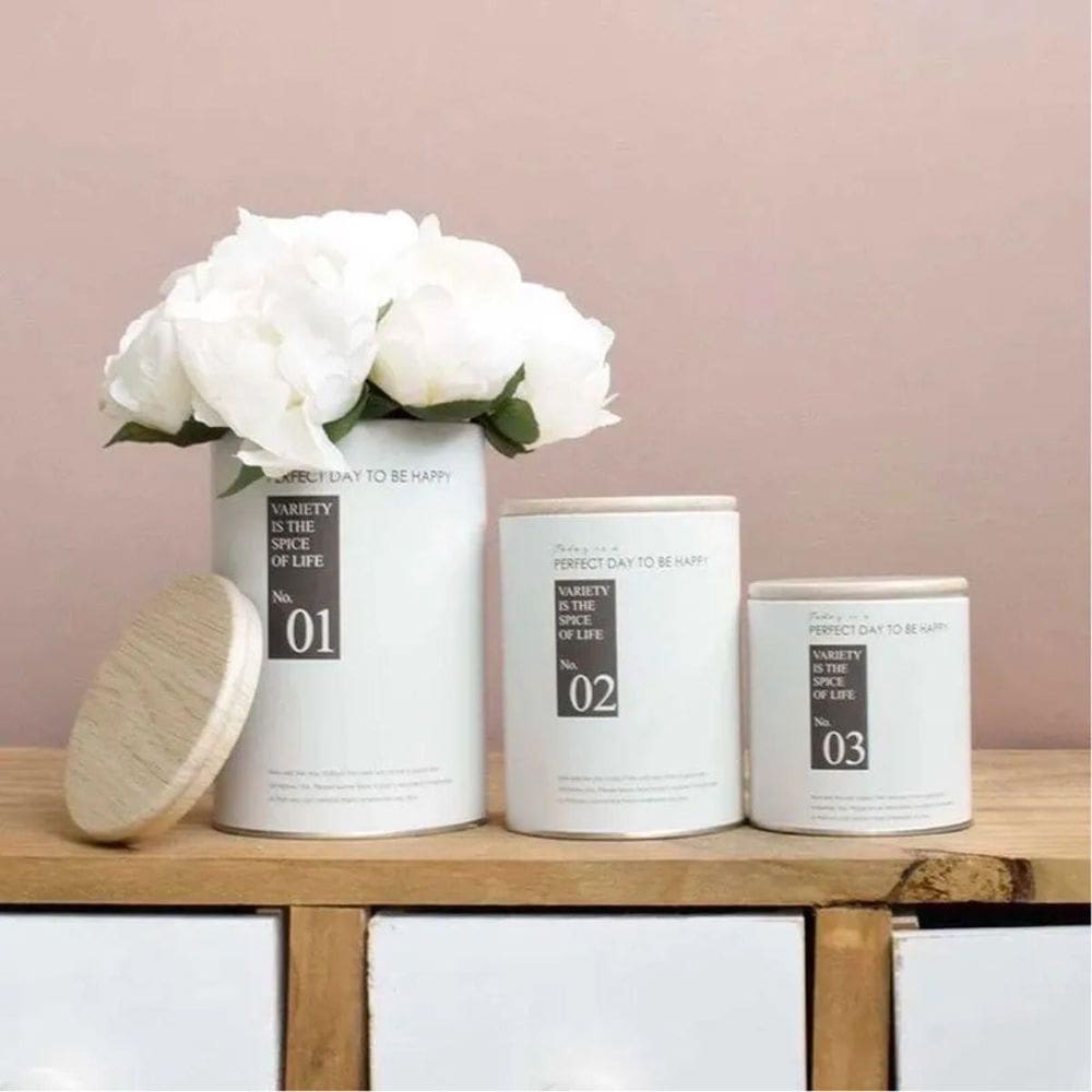 Kit Pote Redondo Porta Mantimentos Conjunto 3Peças