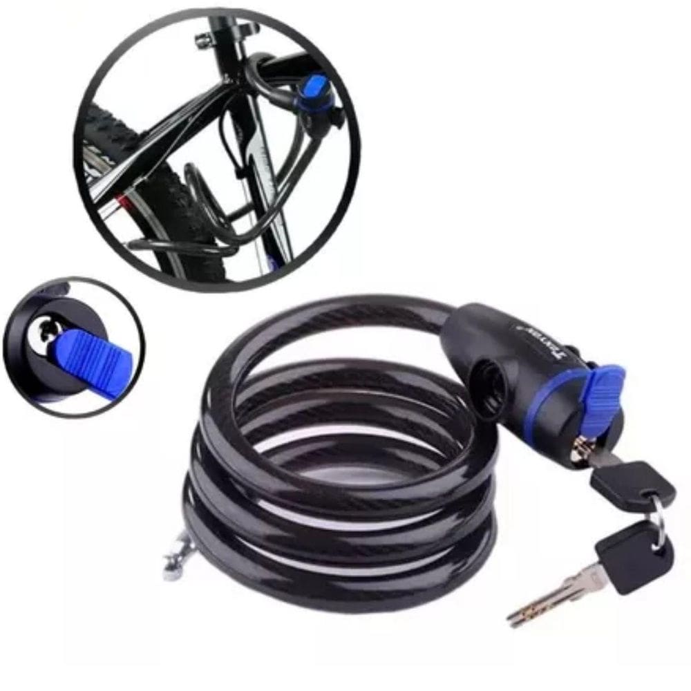 Cadeado De Cabo Grosso Para Moto/Bike/Estepe