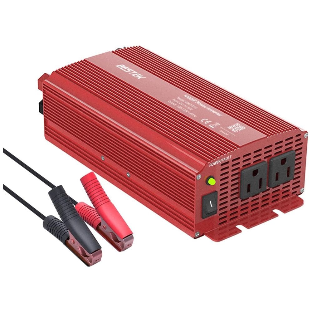 Inversor de Potência Automotivo 1000W, 12V, BESTEK 4350464960, Vermelho