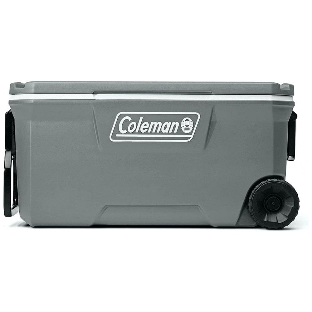 Cooler Caixa Térmica Portátil 100 Litros com Porta Copos e Rodas, COLEMAN 3000006494, Cinza