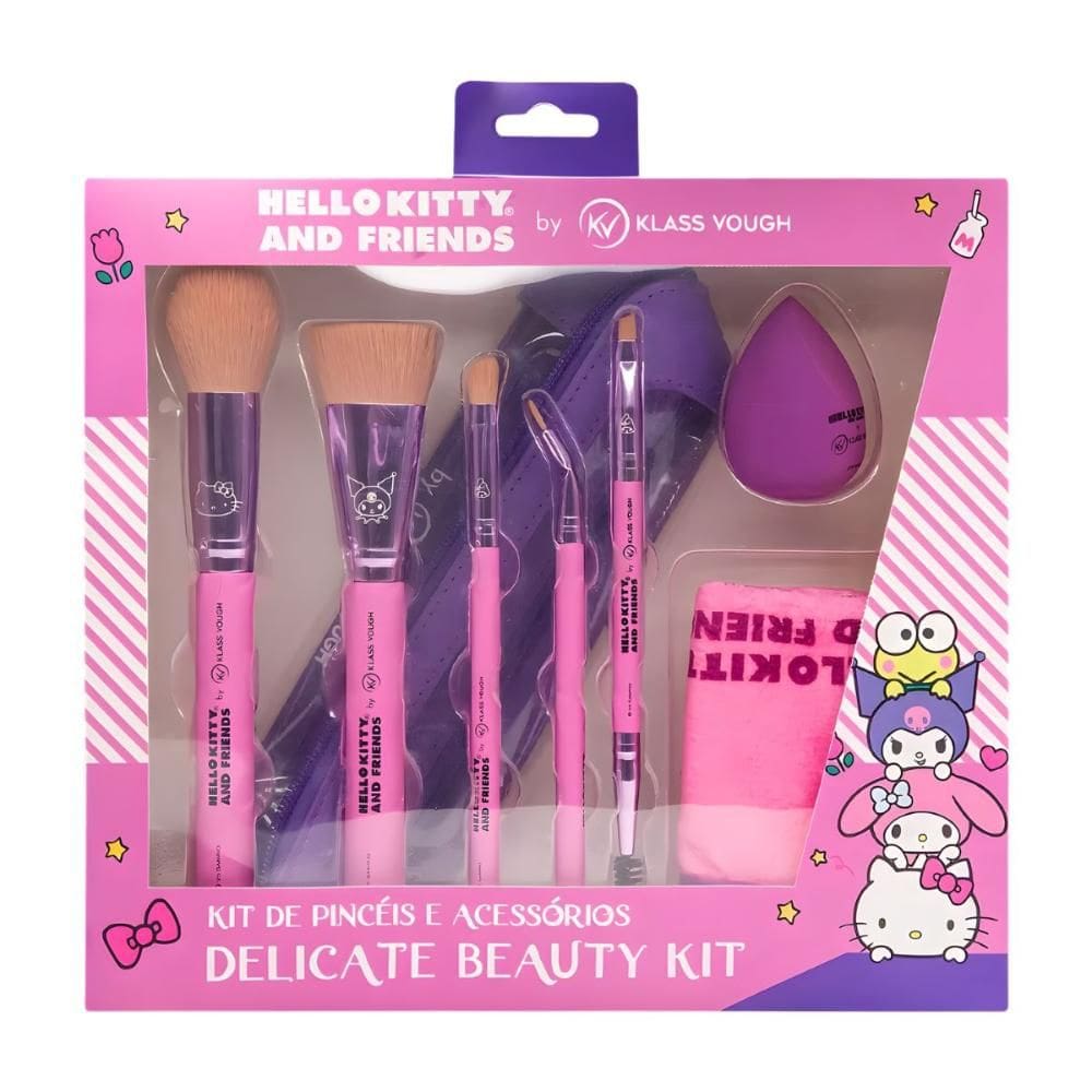 Kit de Pincéis e Acessórios Hello Kitty and Friends by Klass Vough