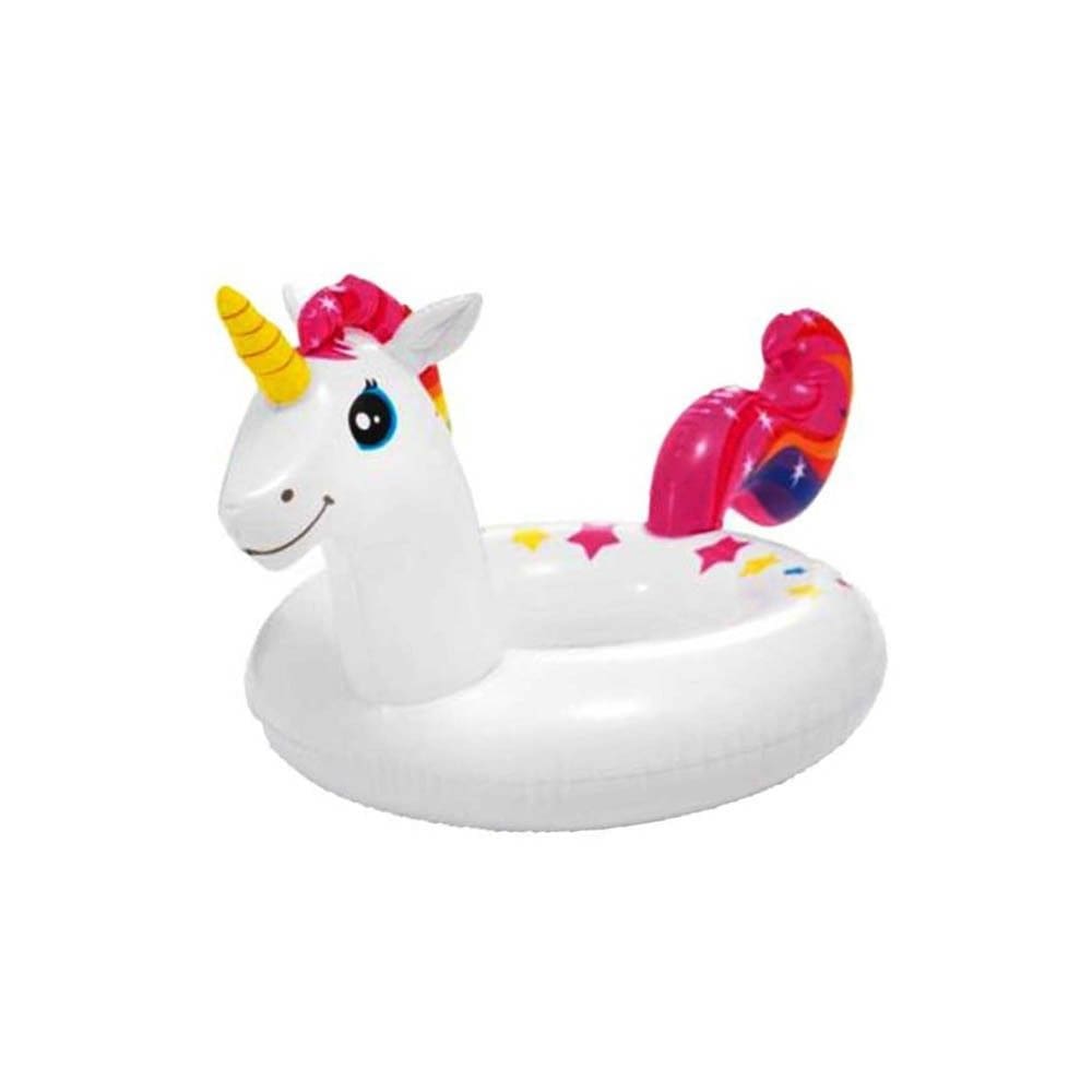 Boia infantil Inflável para praia piscina Cabeça Zoo Unicornio Intex 107x58cm