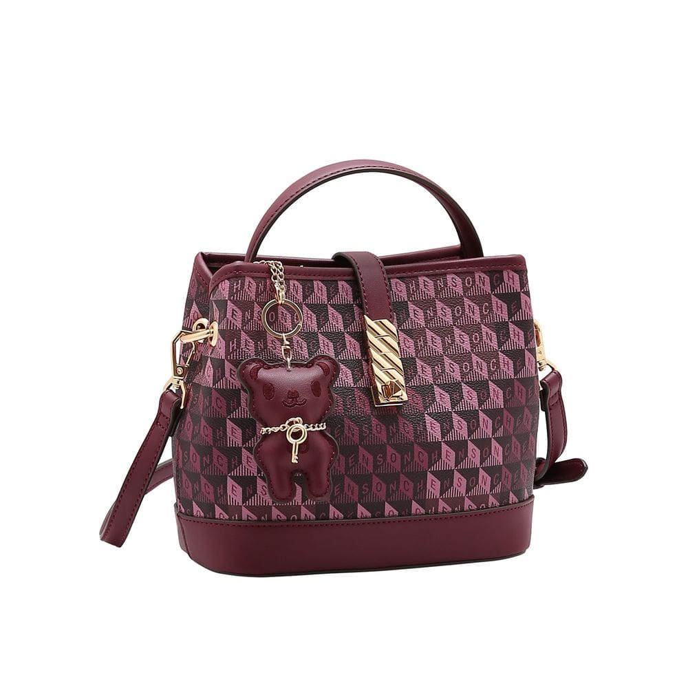 Bolsa Feminina Chenson - Monograma tridimensional - Alça de Mão - Vinho 3485424