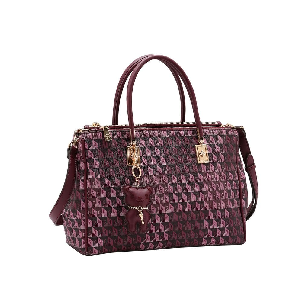 Bolsa Feminina Chenson - Monograma tridimensional - Alça de Mão - Vinho 3485422