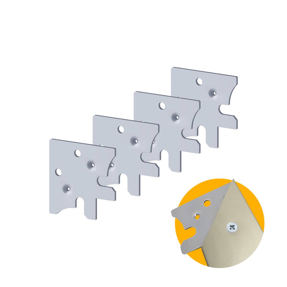 Kit 4 Esquadretas 2 Furos 41 X 57,5mm (sem Parafusos)