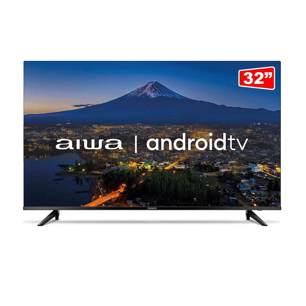 Smart TV 32” HD D-LED AIWA IPS Wi-Fi Bluetooth - Google Assistente 2 HDMI 2 USB