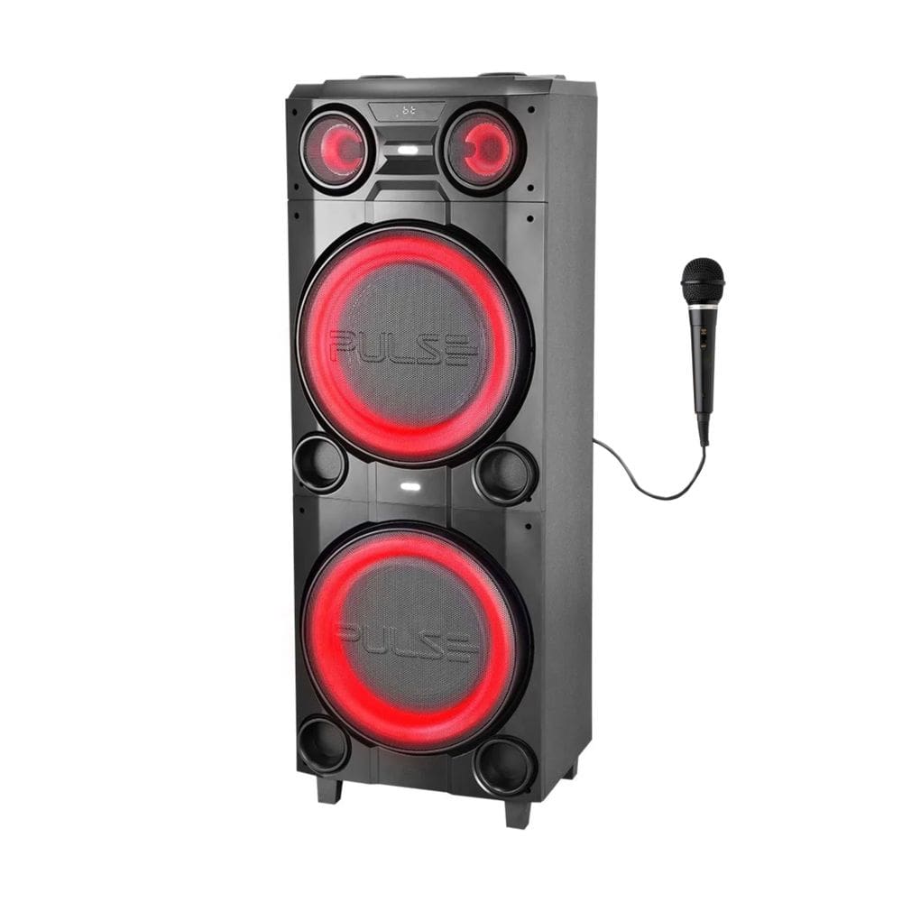 Caixa de Som Torre Pulse SP517 Double 10” Bluetooth 2500W- 1 Mic