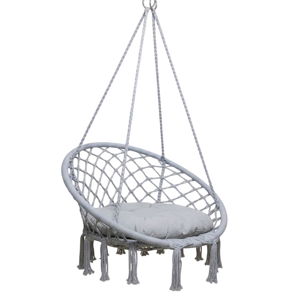 Rede Cadeira Balanço Suspenso Algodao Teto Confortavel Relaxante Varanda Quintal Jardim Terraço Sacada