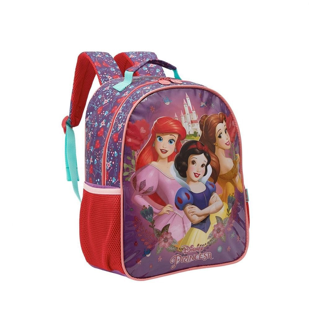 Mochila Costas Escolar Infantil Princesas Disney Bolsa 14L