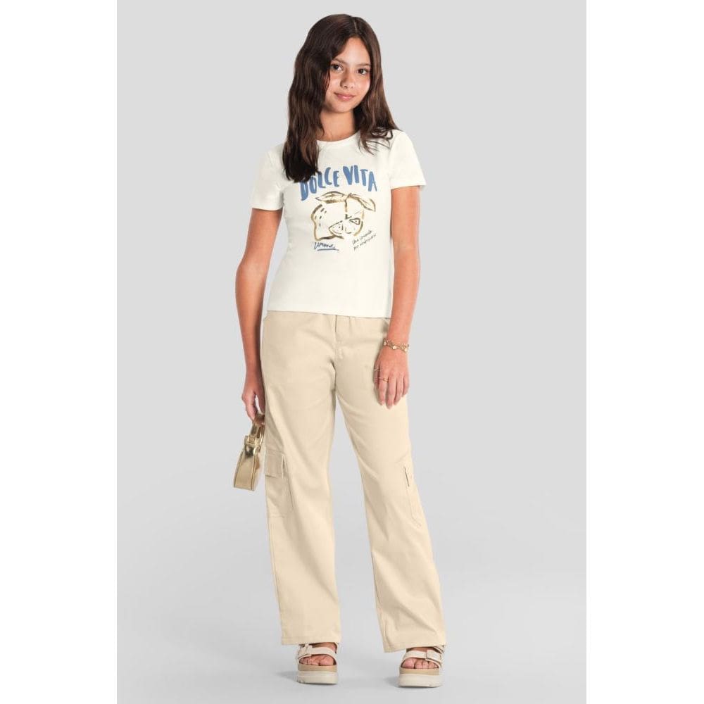 Blusa teen menina metalizado Brandili Young