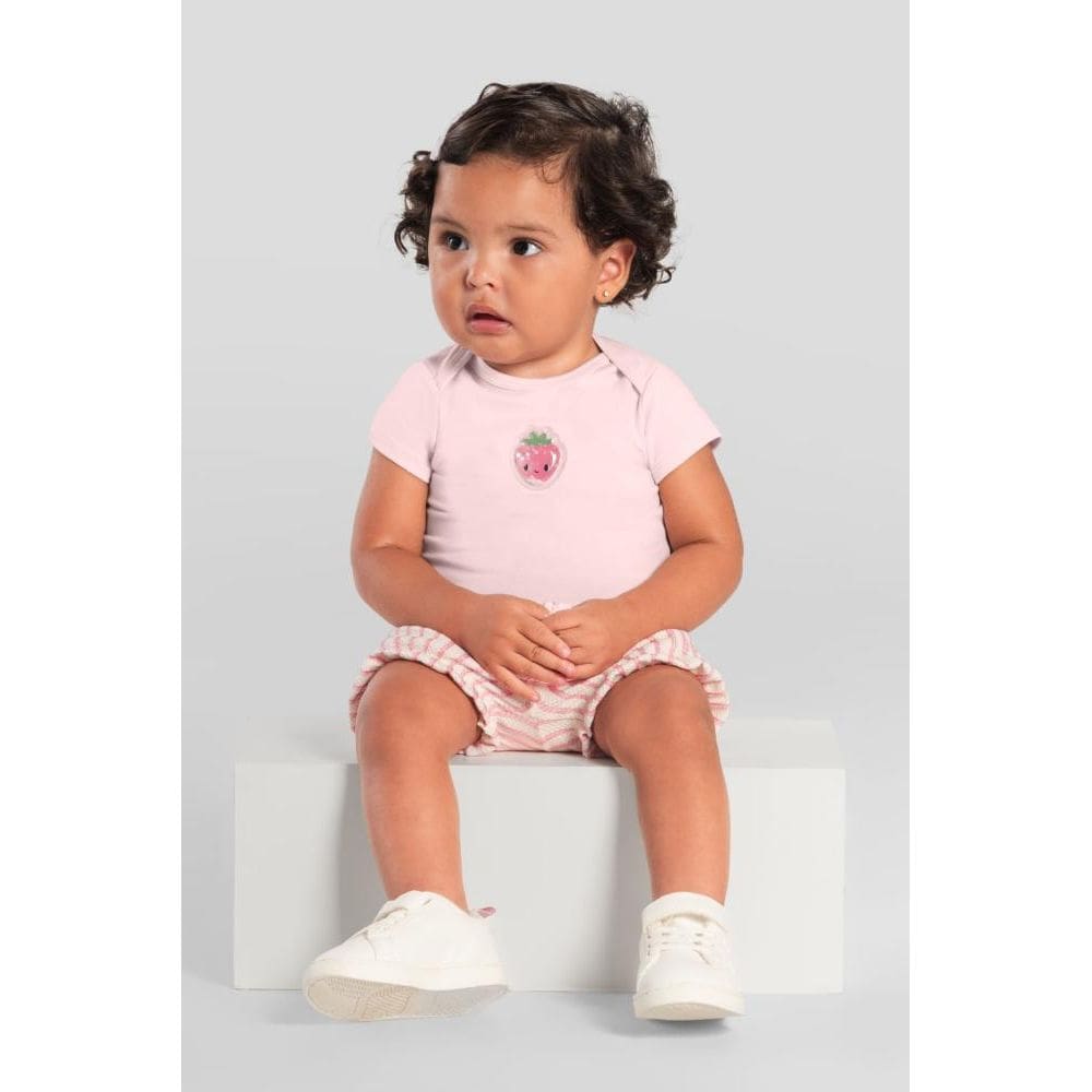 Body bebê menina de moranguinho Brandili Baby