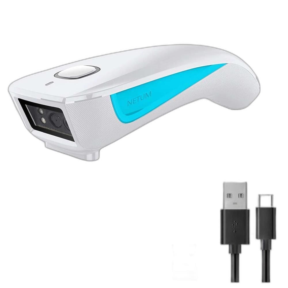 Leitor Código De Barras Bluetooth E Usb Netum C850 Branco