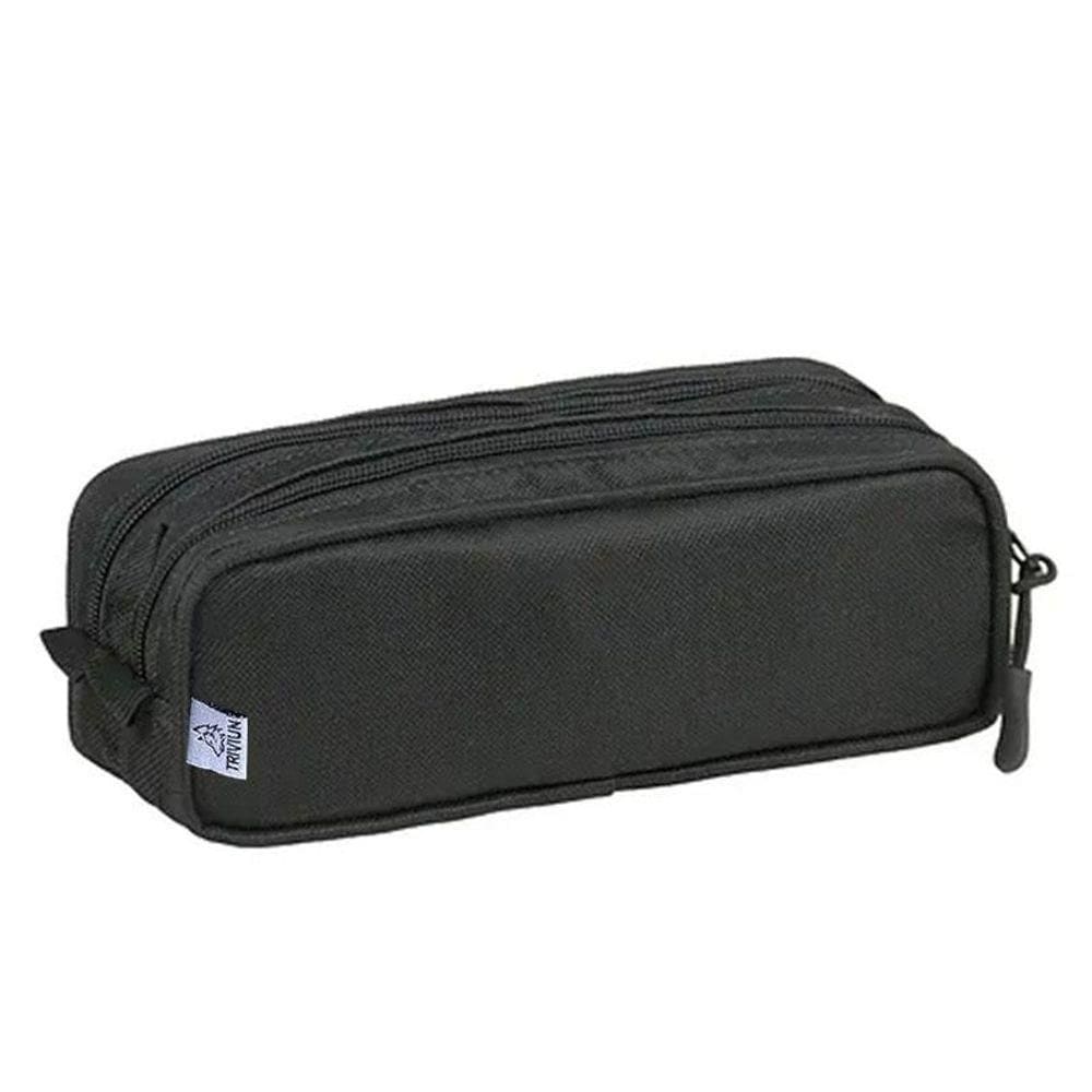 Estojo Escolar Infantil Duplo Tn1102 Preto Triviun