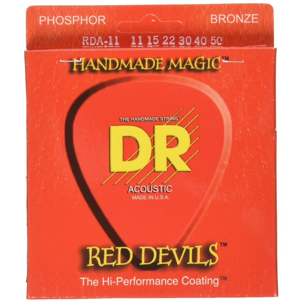 Cordas de guitarra acústica DR Strings Red Devils Red Coated
