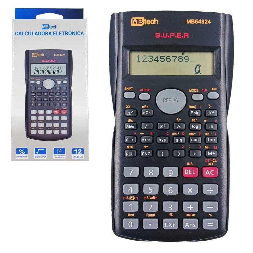 Calculadora Cientifica Eletrônica 12 Dígitos Mbtech