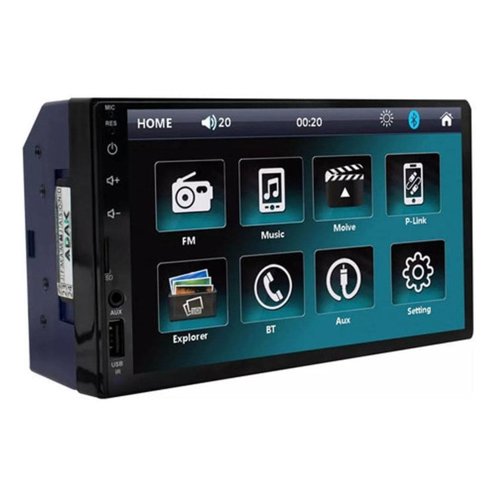 Adak Carplay Mp5 Central Multimídia Universal 7Pol Bluetooth