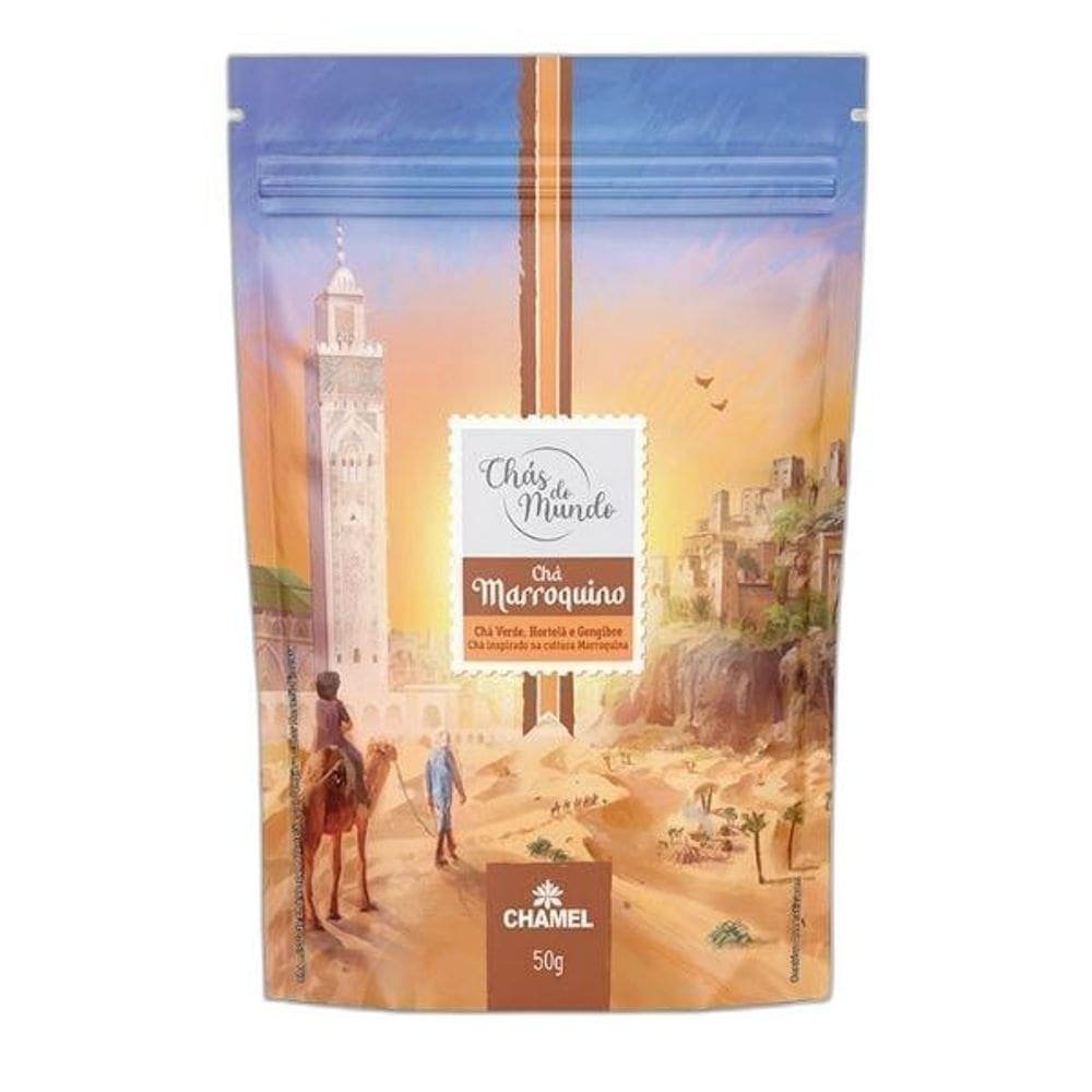 Chá Marroquino Pouch 50G  Chás Do Mundo  - Chamel