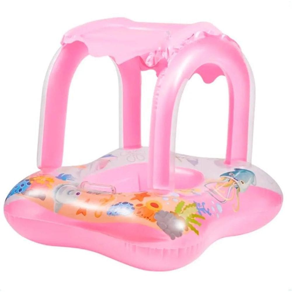 Boia Bote Infantil Bebê 65X65Cm Com Cobertura Baby Rosa