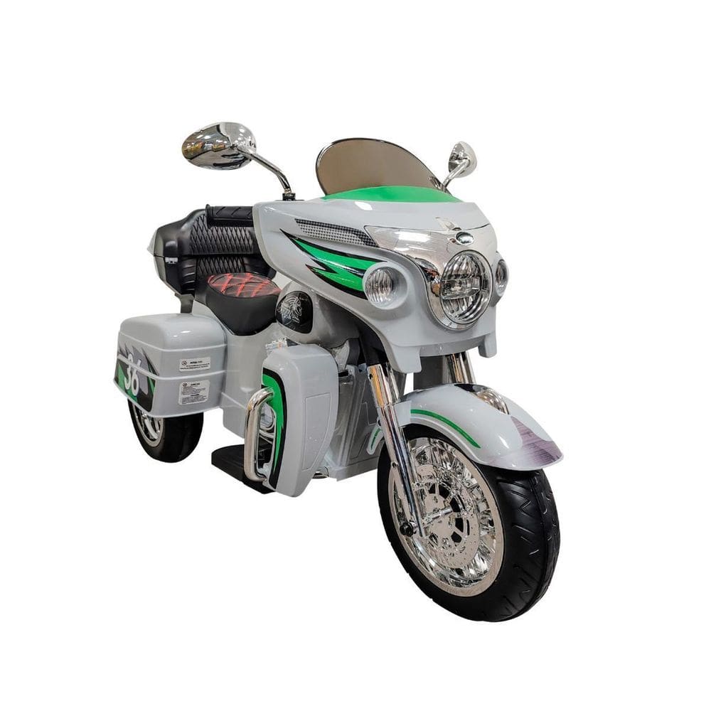 Moto Elétrica Infantil Cinza Motorizada 12V Painel Bluetooth