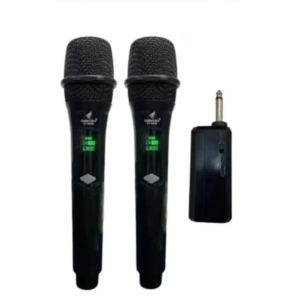 Kit 2 Microfone Sem Fio Dinamico Karaoke